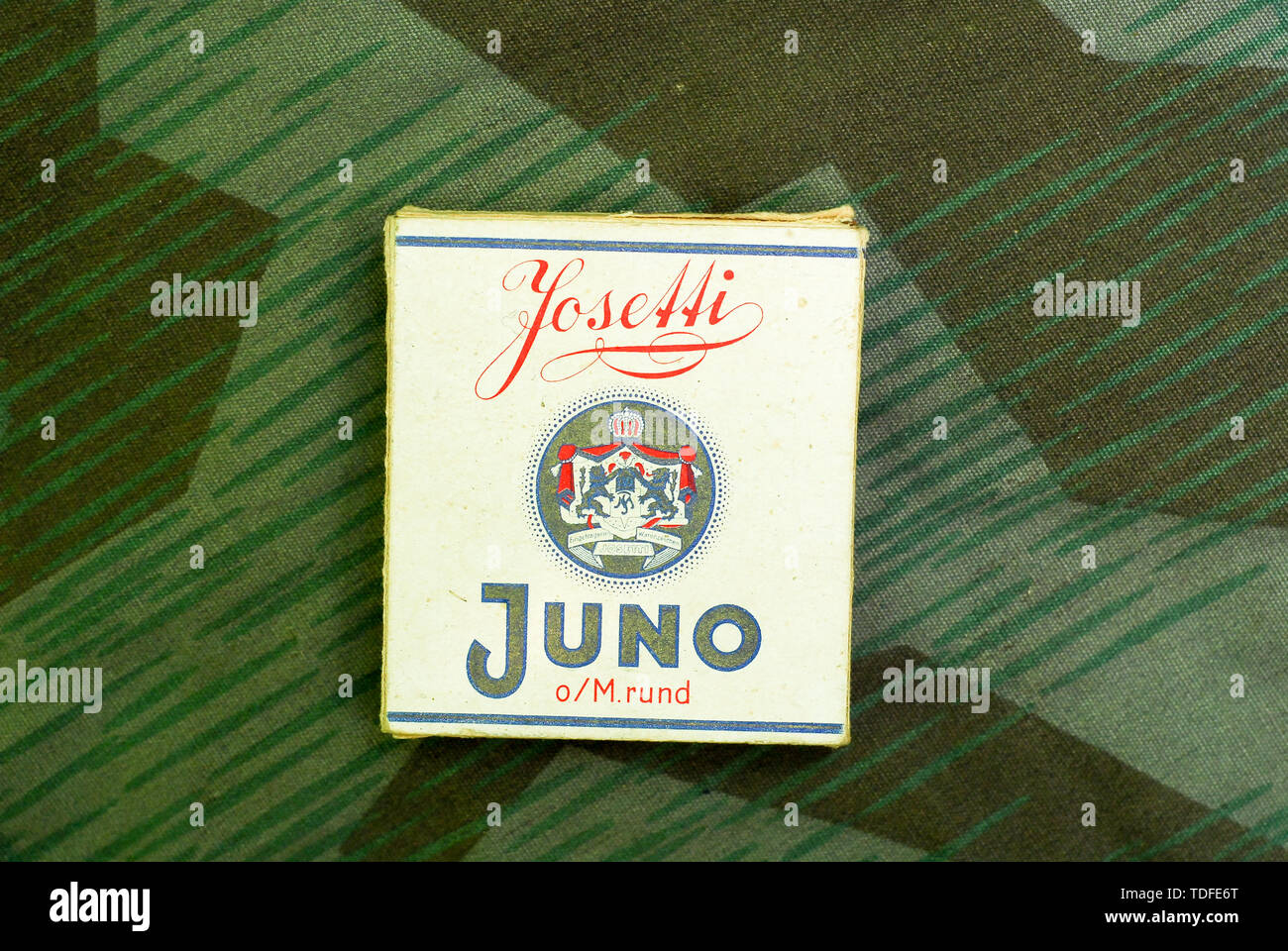 WWII era Juno cigarettes in Wolfsschanze (Wolf's Lair) in Gierloz, Poland. July 4th 2008 © Wojciech Strozyk / Alamy Stock Photo Stock Photo