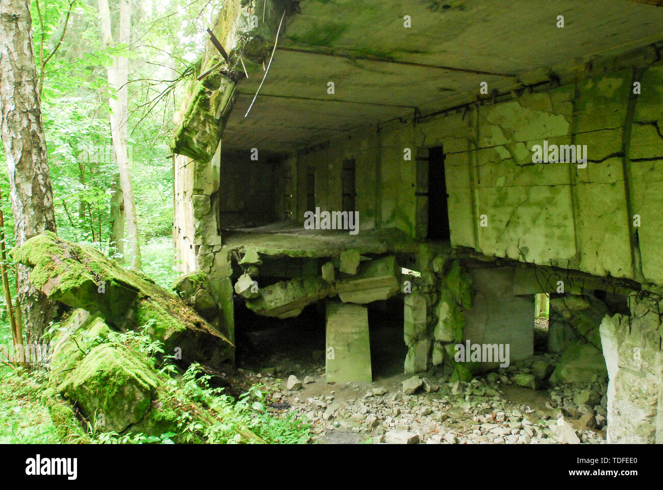 Quarters of Reich Minister of Armaments and War Production Fritz Todt, then Albert Speer, in Wolfsschanze (Wolf's Lair) in Gierloz, Poland. July 4th 2 Stock Photo