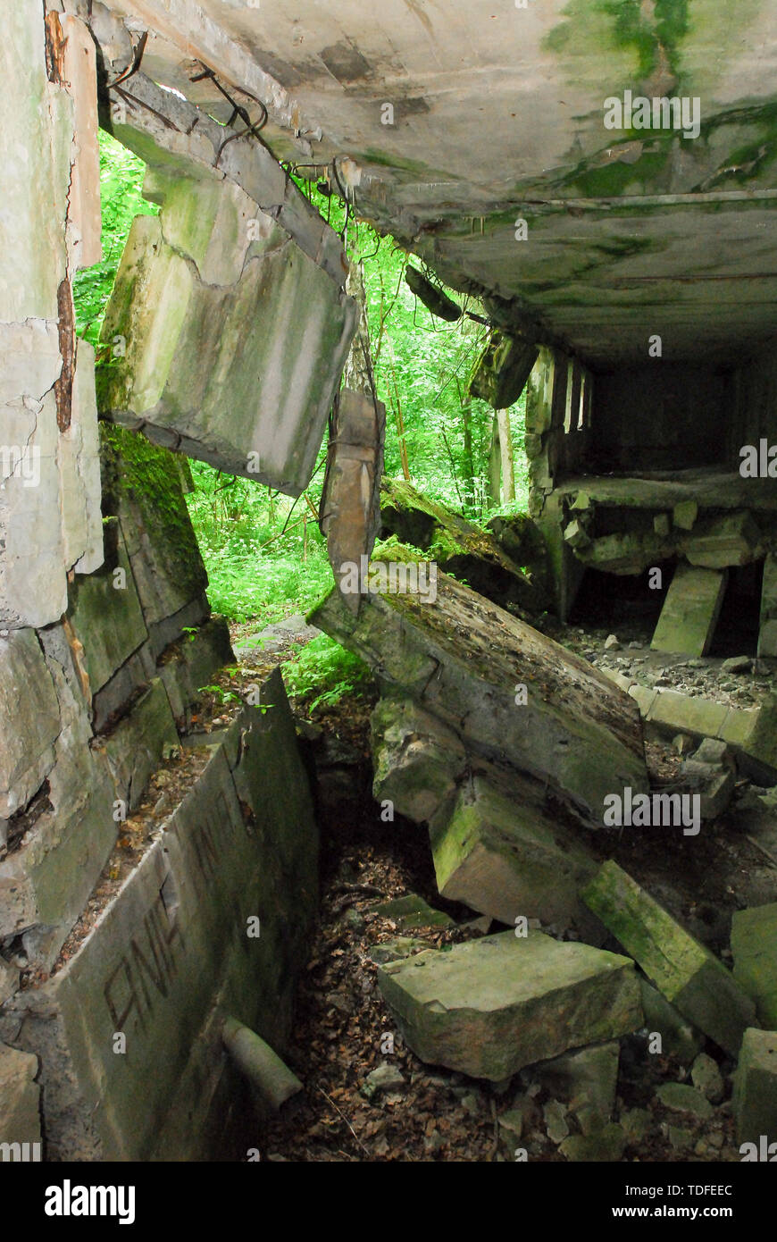 Quarters of Reich Minister of Armaments and War Production Fritz Todt, then Albert Speer, in Wolfsschanze (Wolf's Lair) in Gierloz, Poland. July 4th 2 Stock Photo