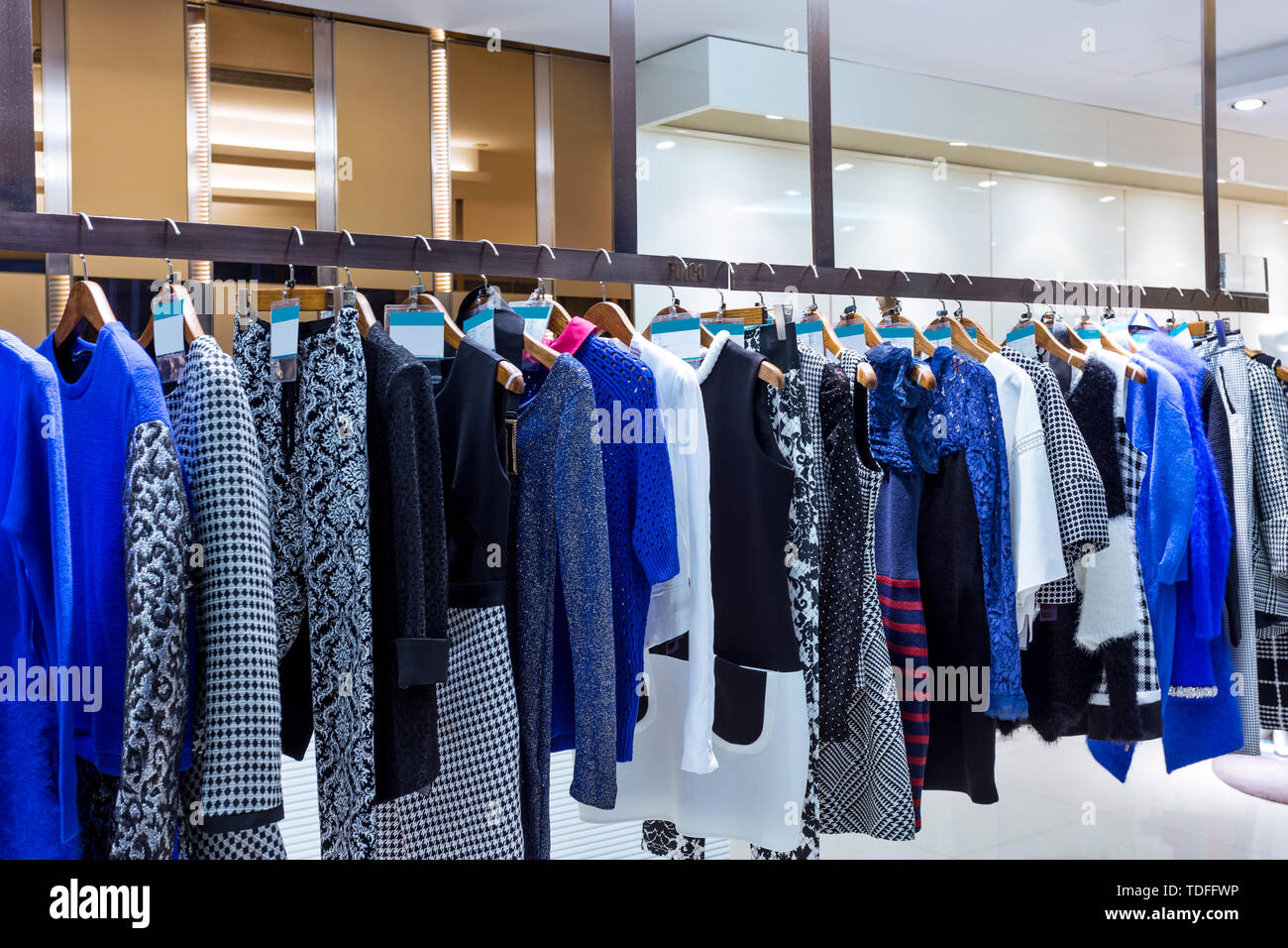 Fashion photography rack display Stock Photo - Alamy
