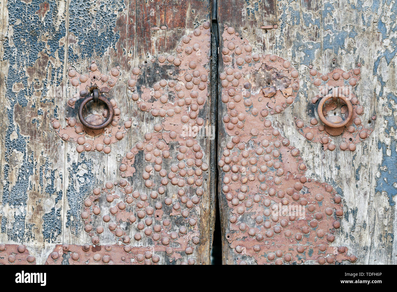 Tale wooden door plate texture Stock Photo