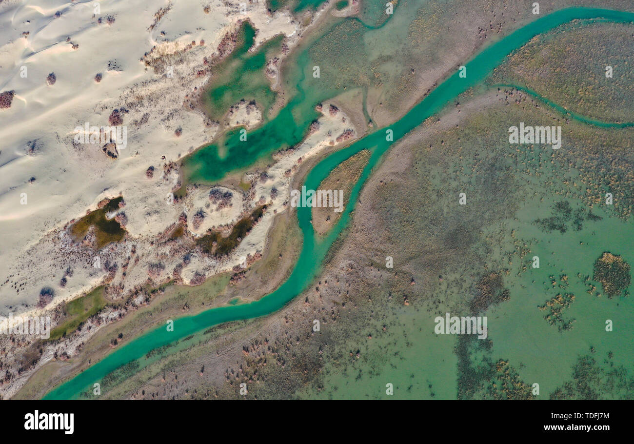 Aerial shot river Stock Photo - Alamy