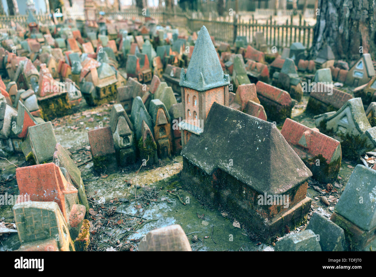 miniature clay houses