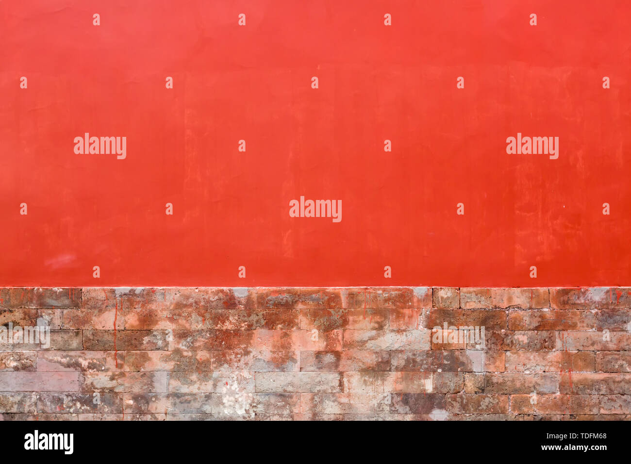 The red wall in the Forbidden City Stock Photo