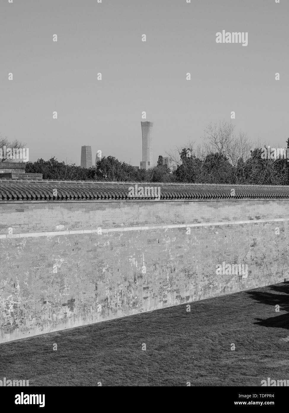 Black and white Temple of Heaven Stock Photo - Alamy