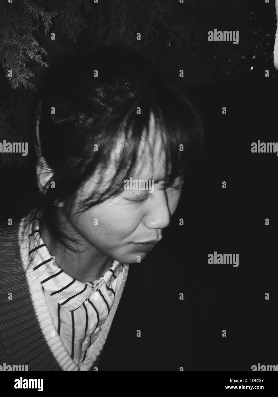 Beauty model girl face Black and White Stock Photos & Images - Alamy