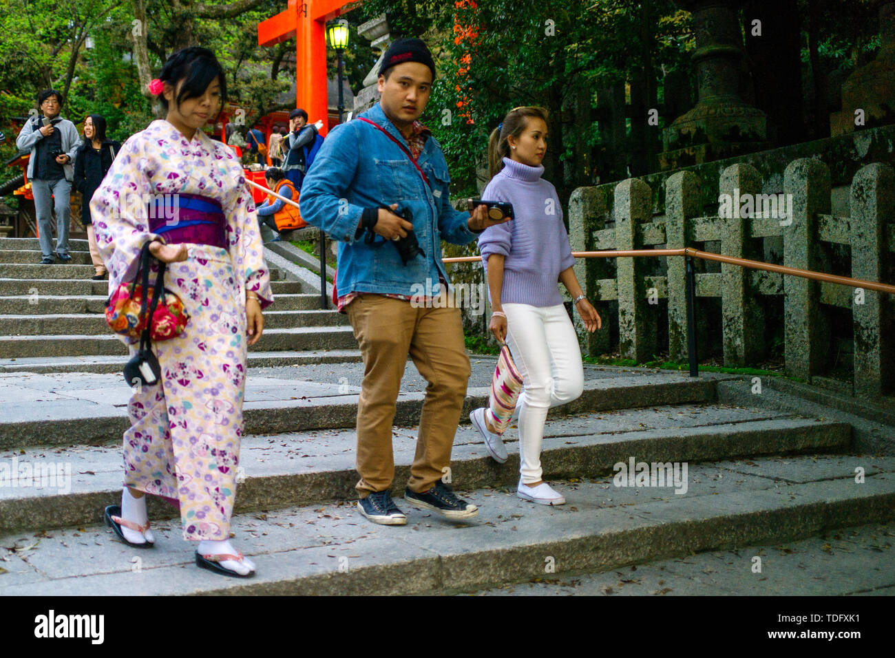 Japanese tourists dress in traditional kimono during the annual cherry blossom festival in Kyoto Japan Stock Photo - Alamy Japanese tourists dress in traditional kimono during the annual cherry blossom festival in Kyoto Japan Stock Photo - Alamy
