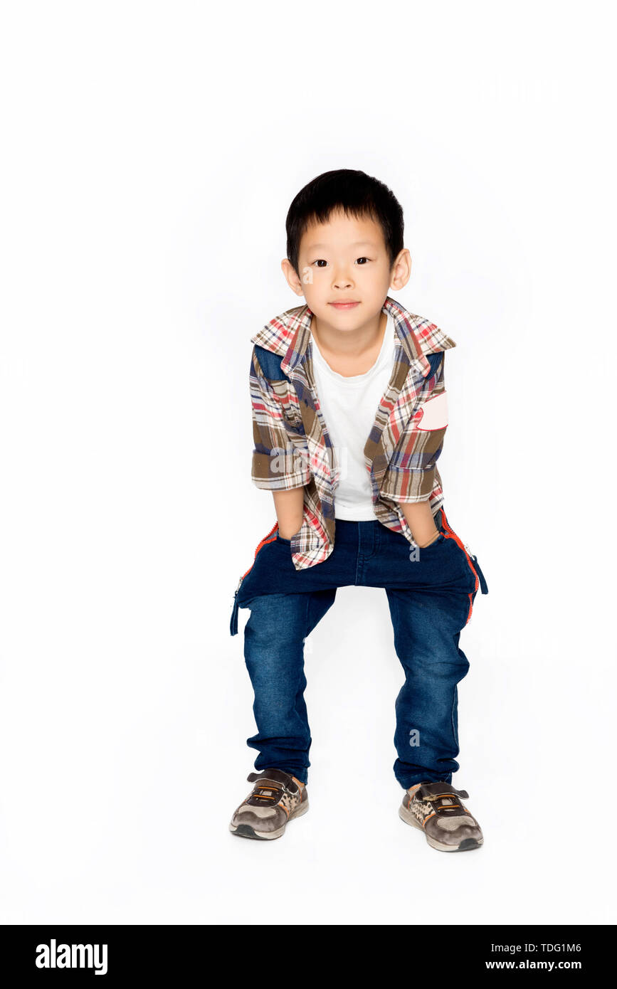 isolated naughty boy on white background Stock Photo - Alamy