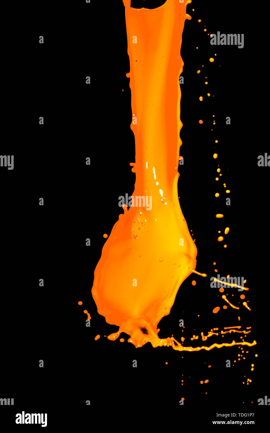 isolated orange water splash on background Stock Photo Alamy