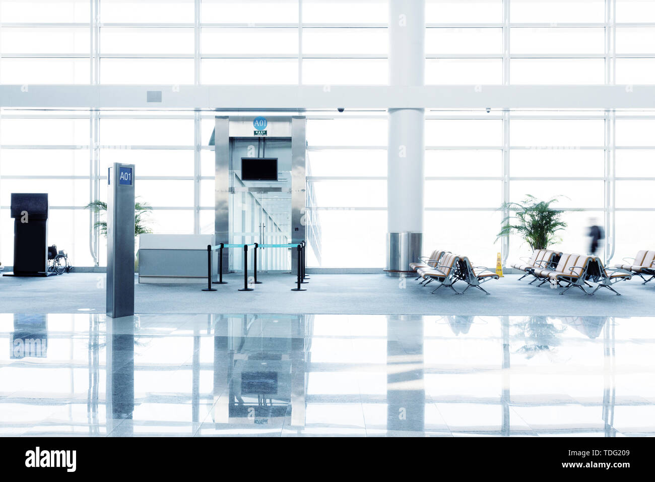 Modern airport design hall interior Stock Photo - Alamy