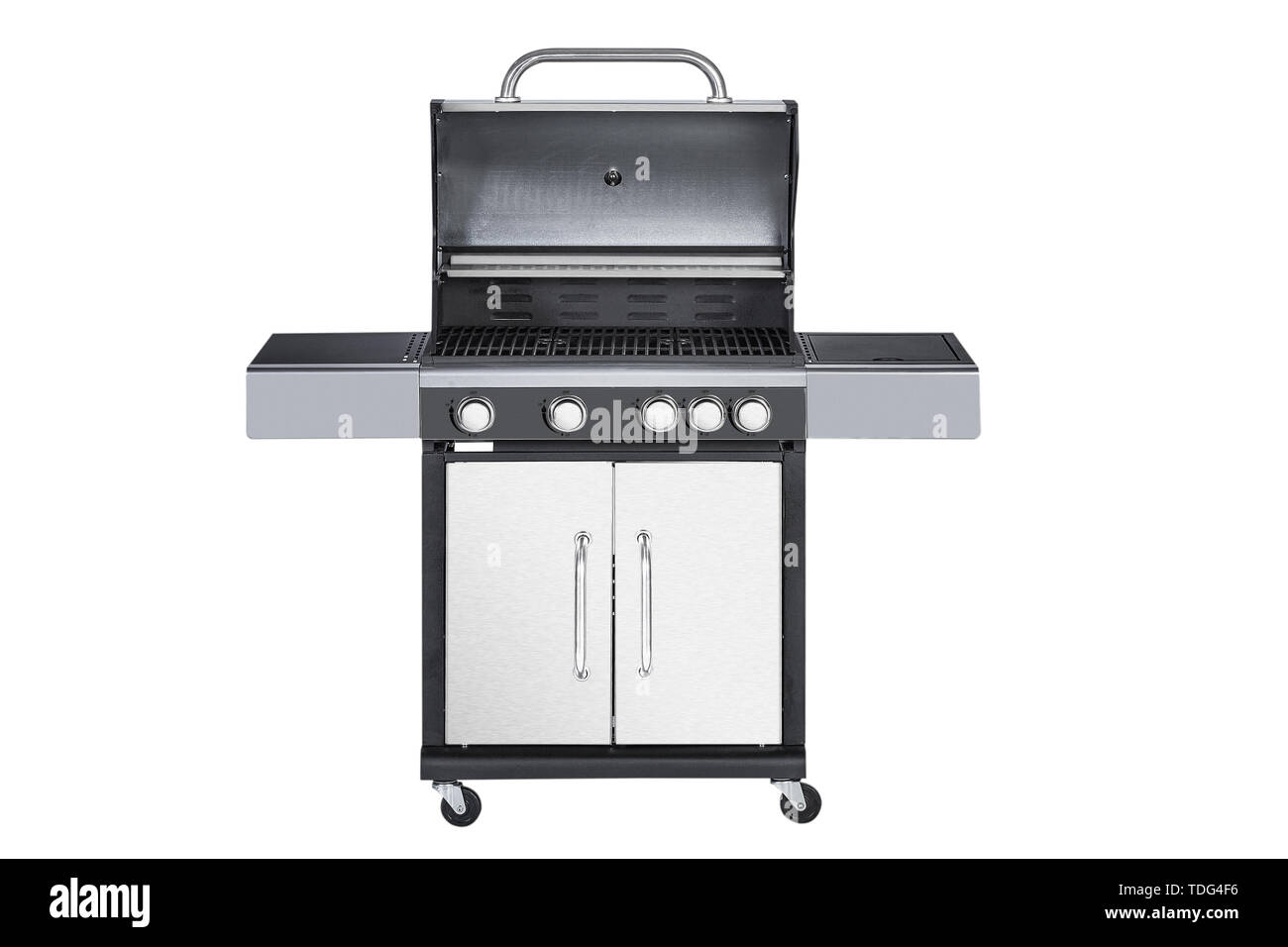 Stainless steel grill Stock Photo