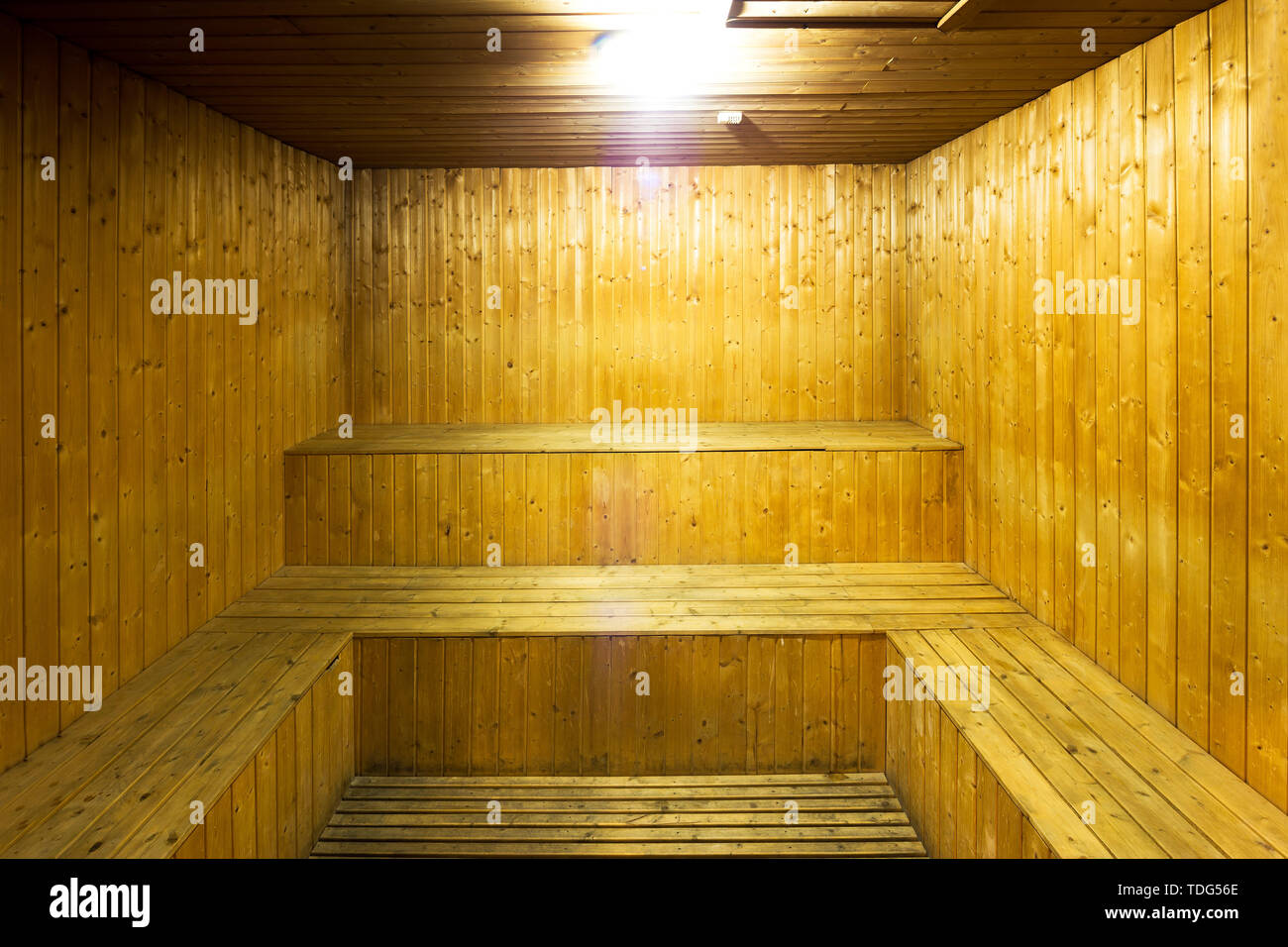 Interior of modern sauna room Stock Photo Alamy