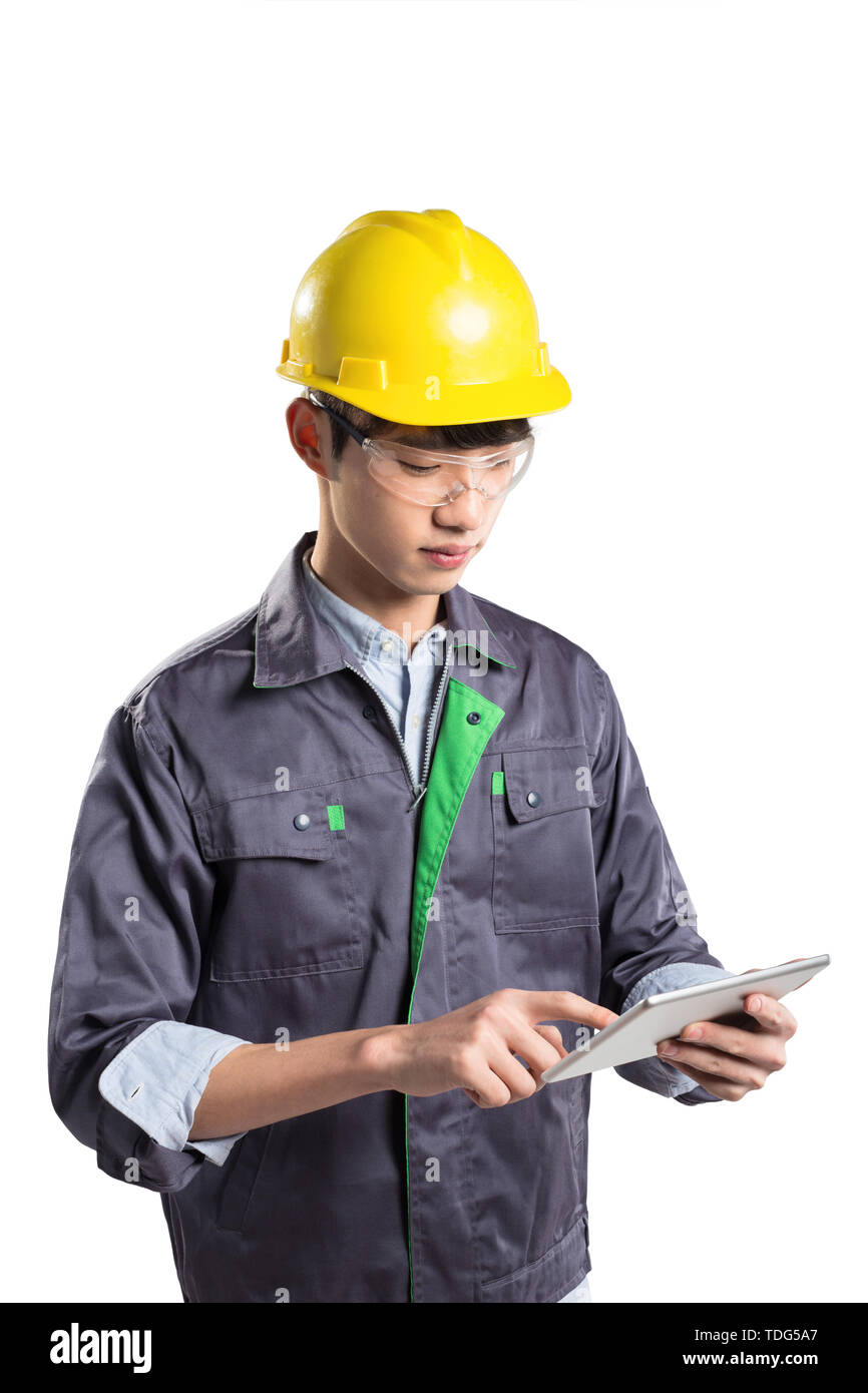 Young technician in uniform hi-res stock photography and images - Alamy