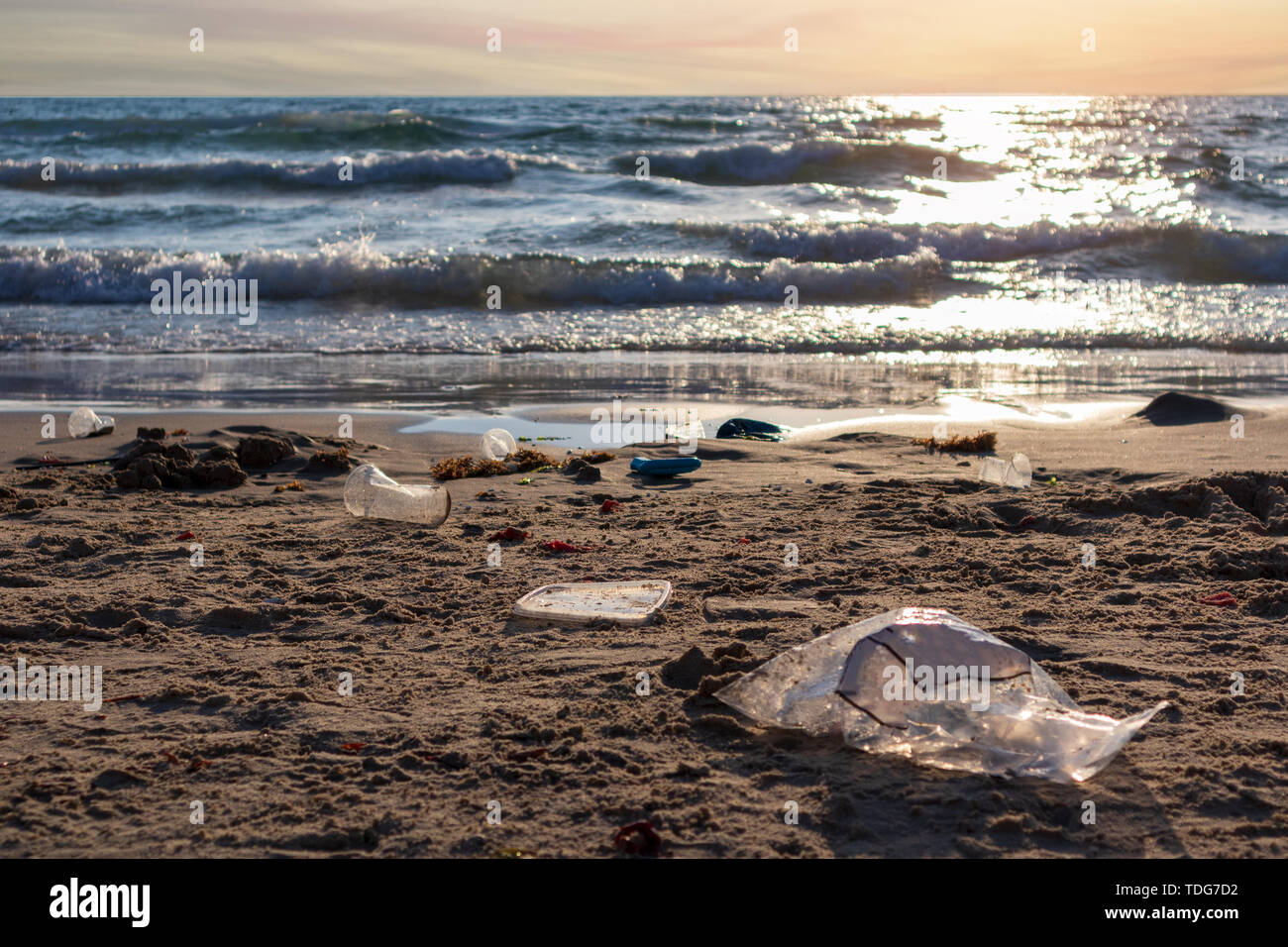 people leave behind plastic bags, glasses, trash on the beach. Plastic