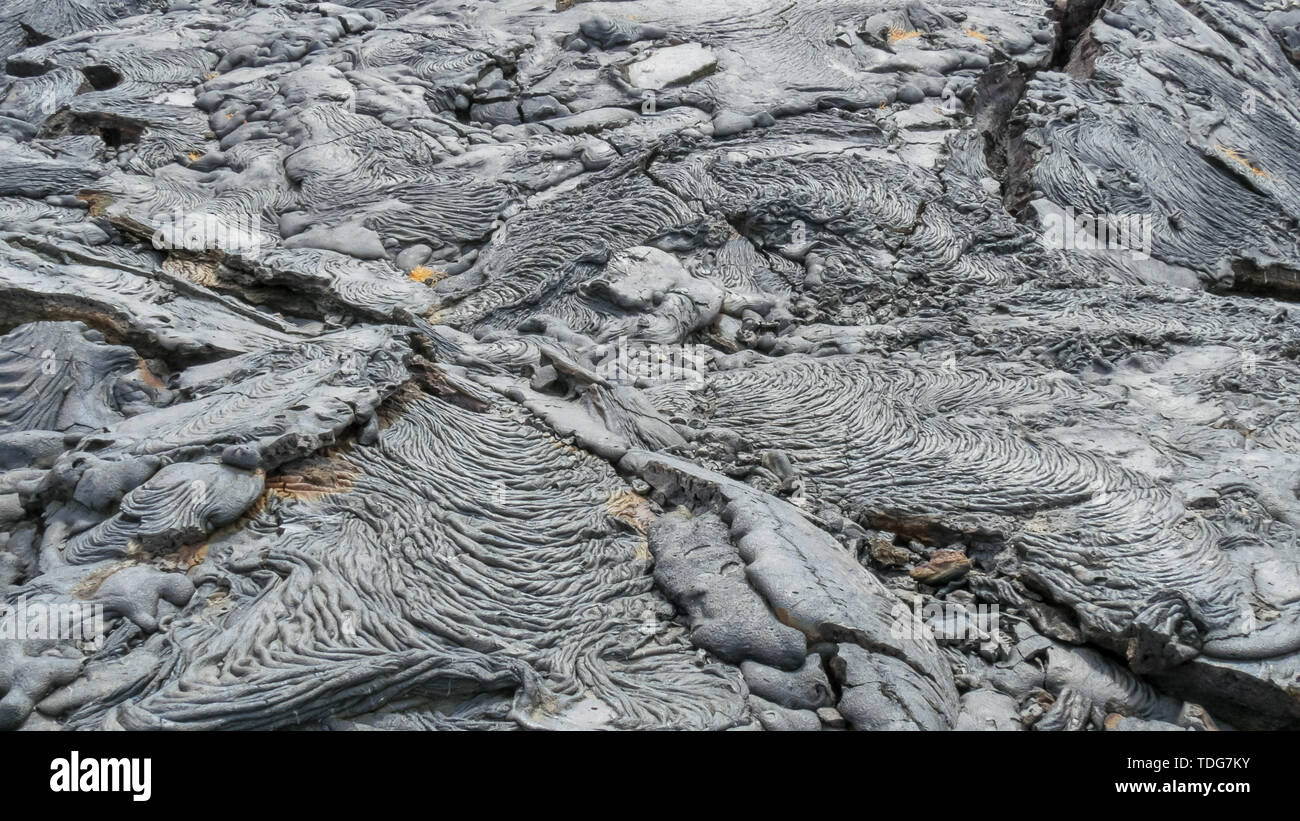shot of a relatively recent 1897 lava flow on isla santiago in the galapagos islands Stock Photo
