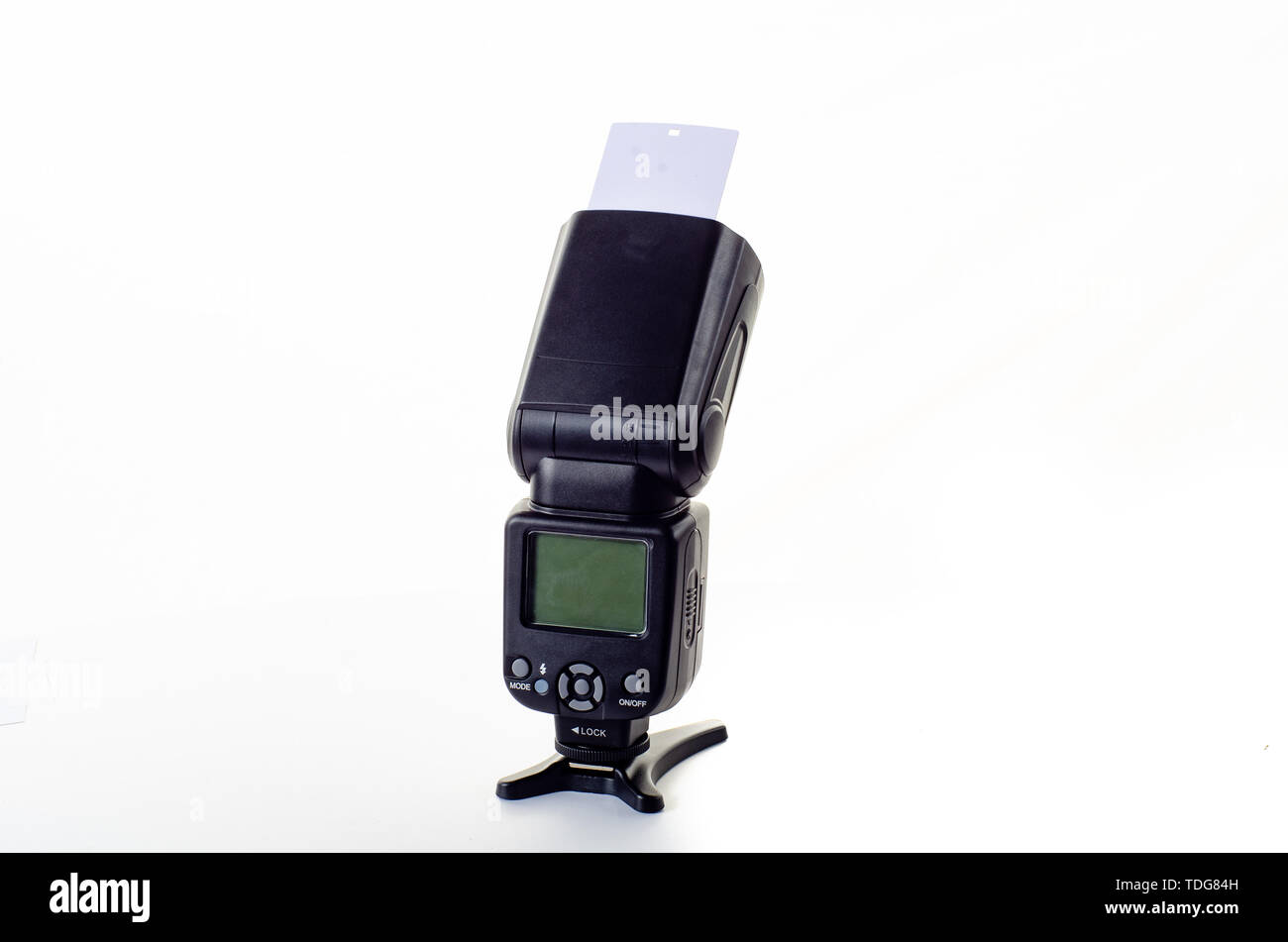 The camera flash is isolated on a white background Stock Photo - Alamy