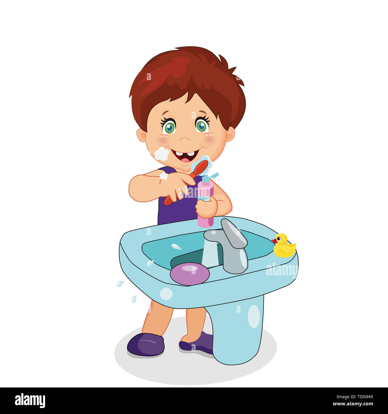 Teeth brush cartoon hi-res stock photography and images - Alamy