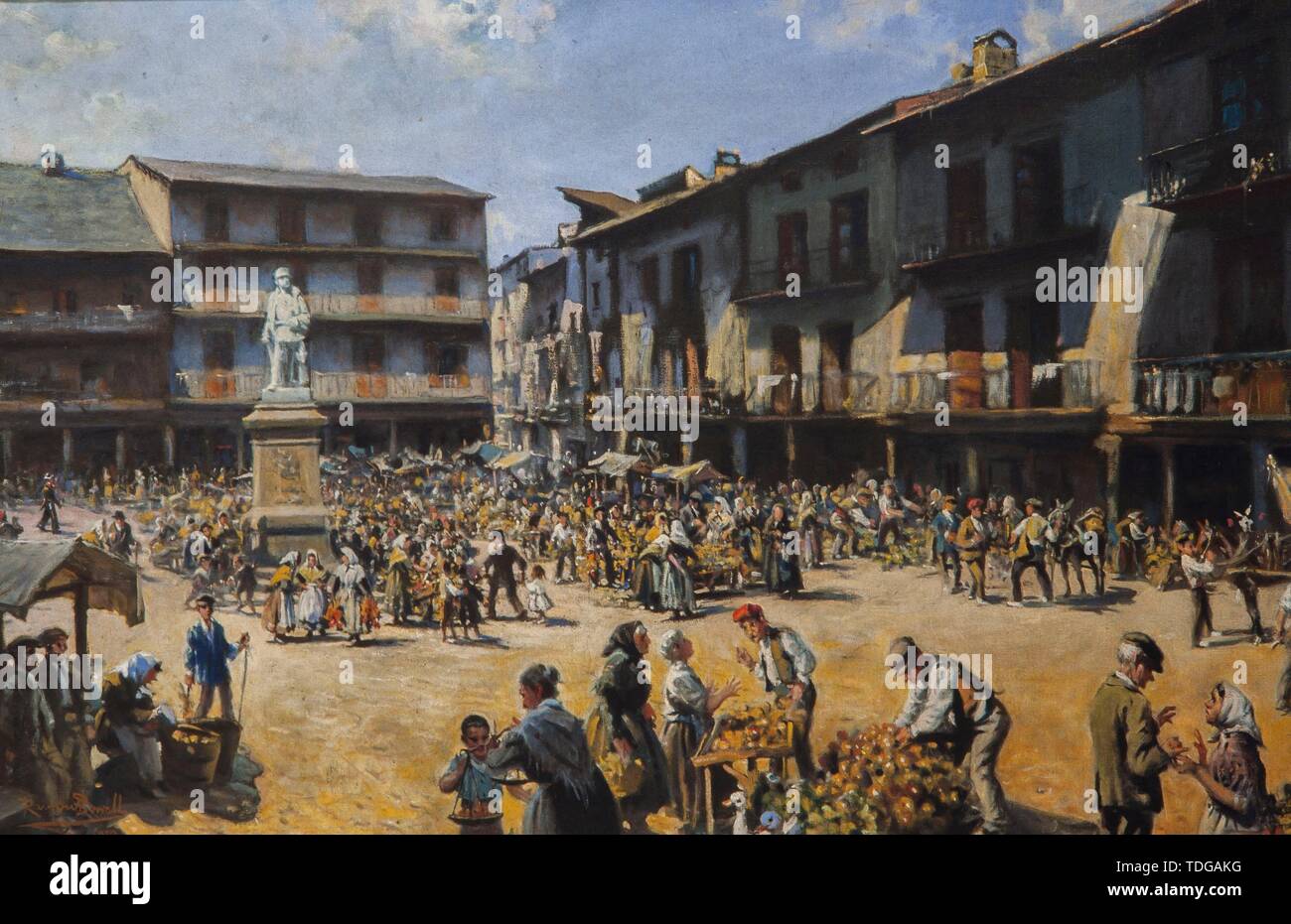 Carte Postale Ancienne CPA Puigcerdà Plaza Mayor Statue Cabrinety - Années 1900, Très Bon état