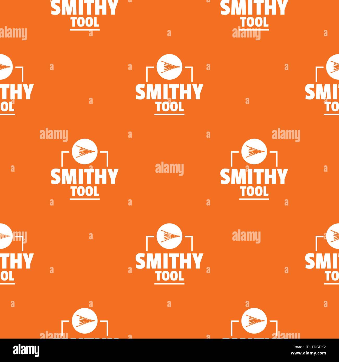 Smithy tool pattern vector orange Stock Vector