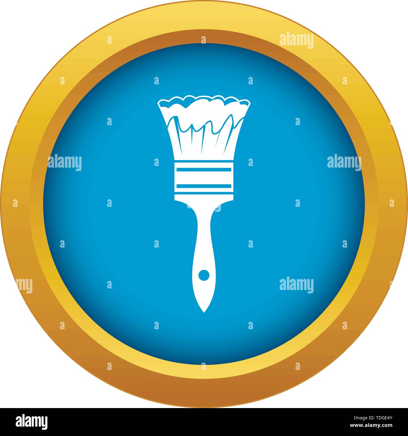 Paint brush icon blue vector isolated Stock Vector Image & Art - Alamy