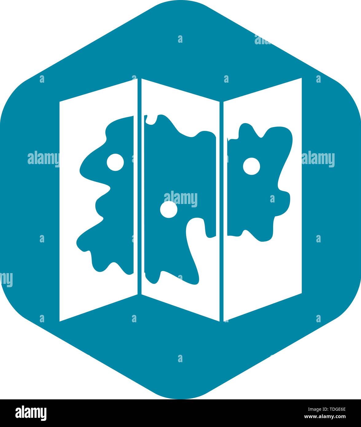 Map icon in simple style Stock Vector Image & Art - Alamy