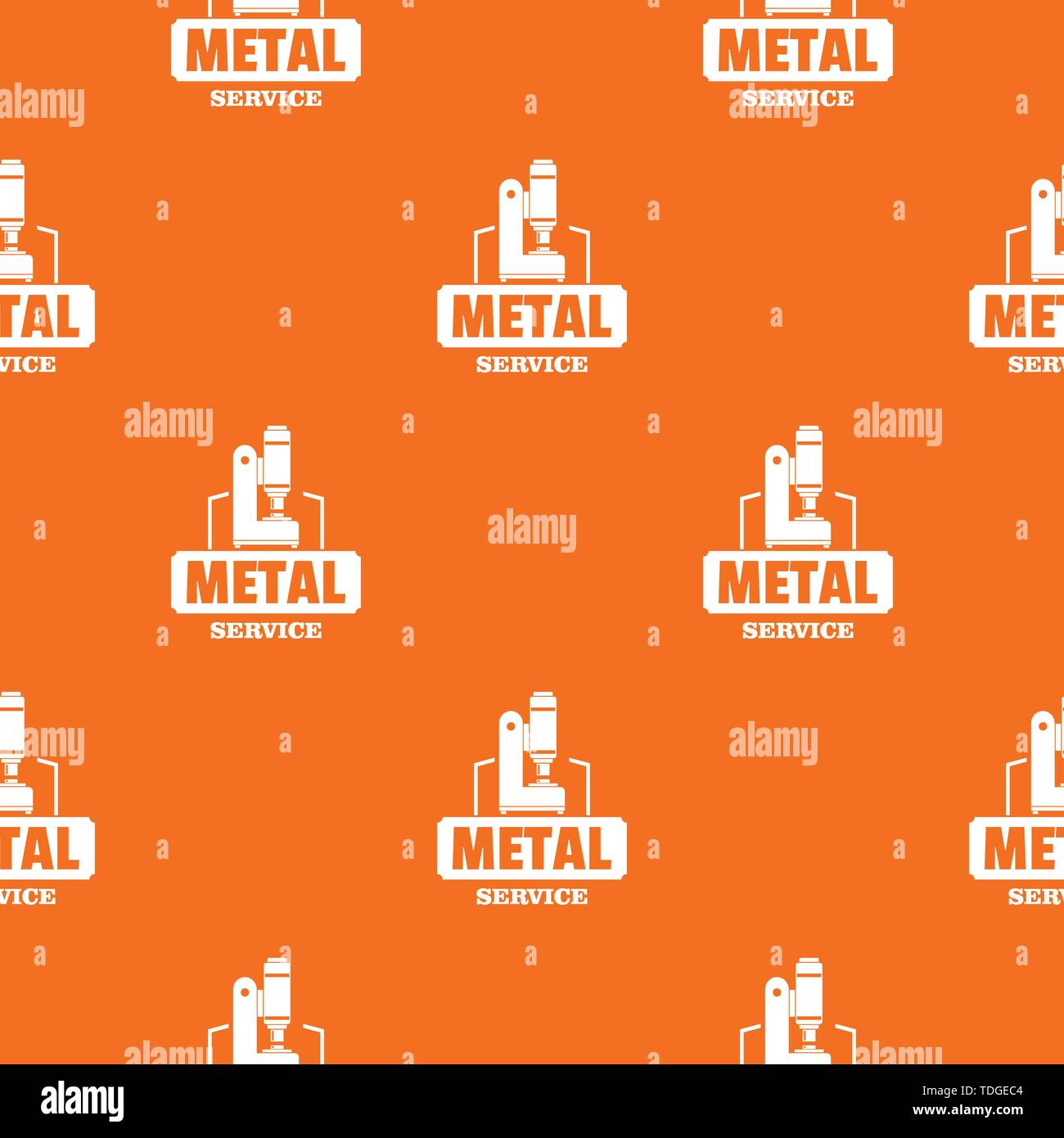 Metal service pattern vector orange Stock Vector