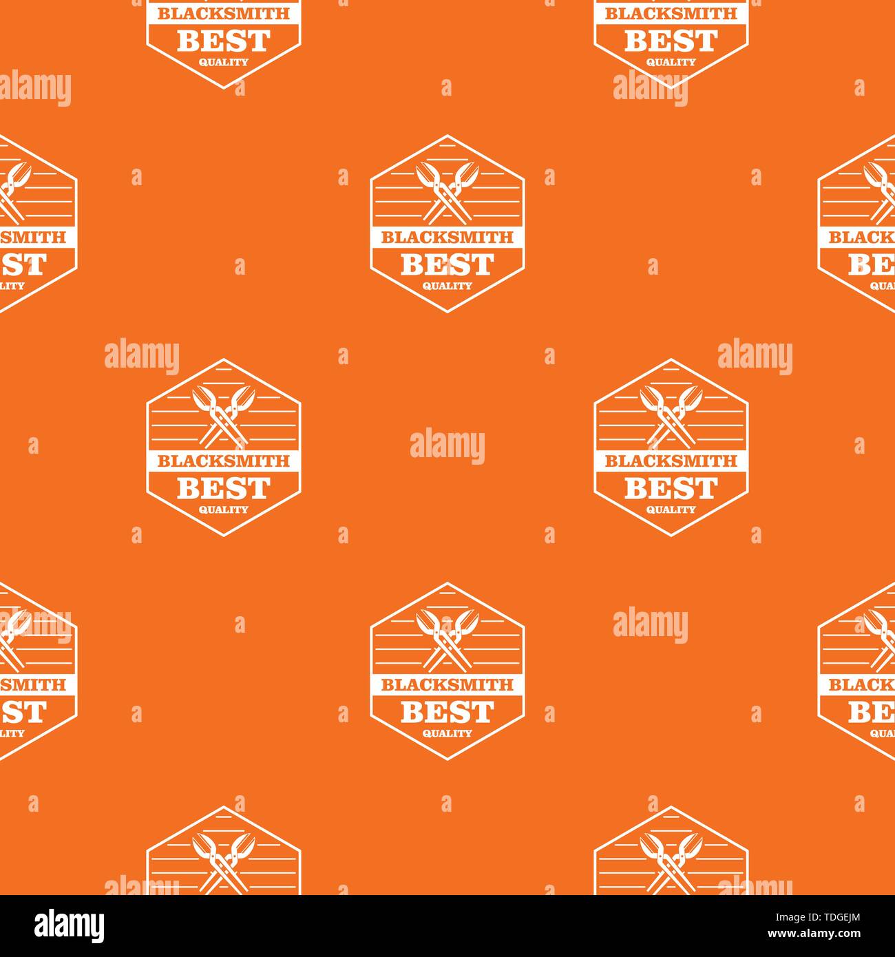 Quality blacksmith pattern vector orange Stock Vector