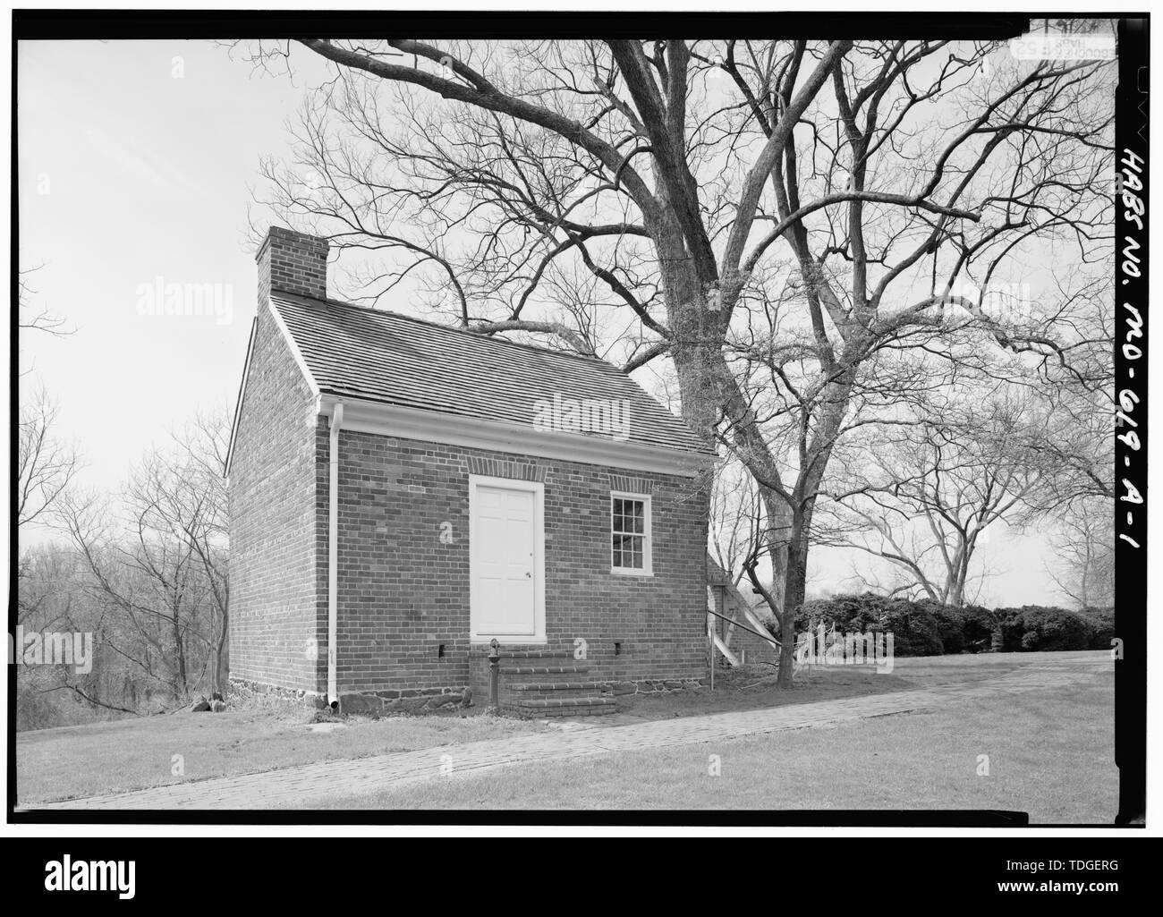NORTHEAST FRONT, VIEW FROM EAST - Marietta, Law Office, 5626 Bell Station Road, Glenn Dale, Prince George's County, MD; Duvall, Gabriel; Klugh, T, transmitter; Boucher, Jack  E, photographer Stock Photo