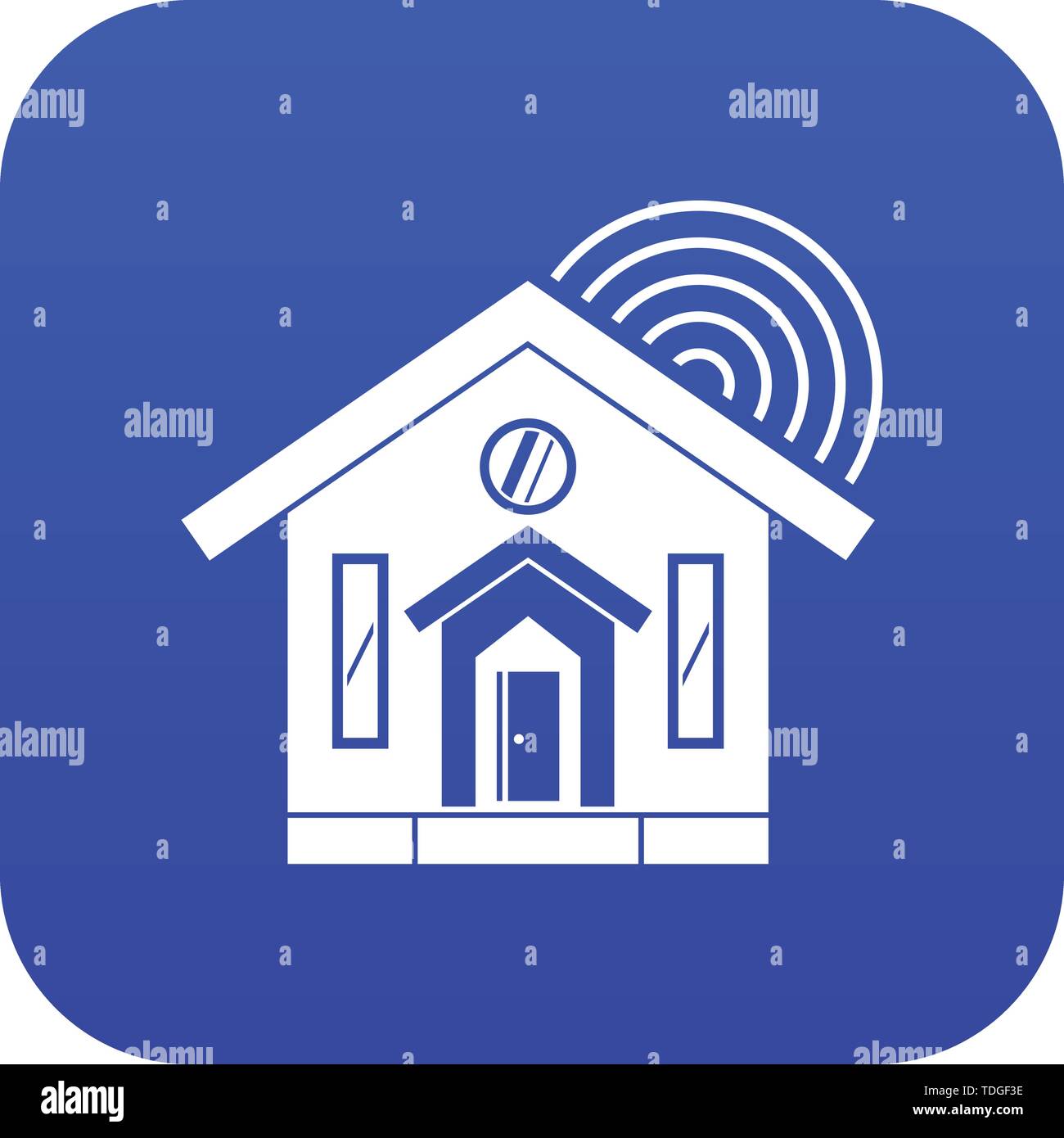 House icon digital blue Stock Vector Image & Art - Alamy