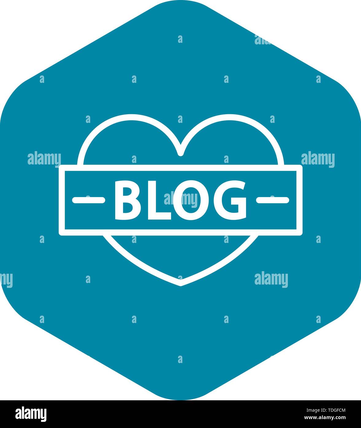 Like heart blog icon, outline style Stock Vector Image & Art - Alamy