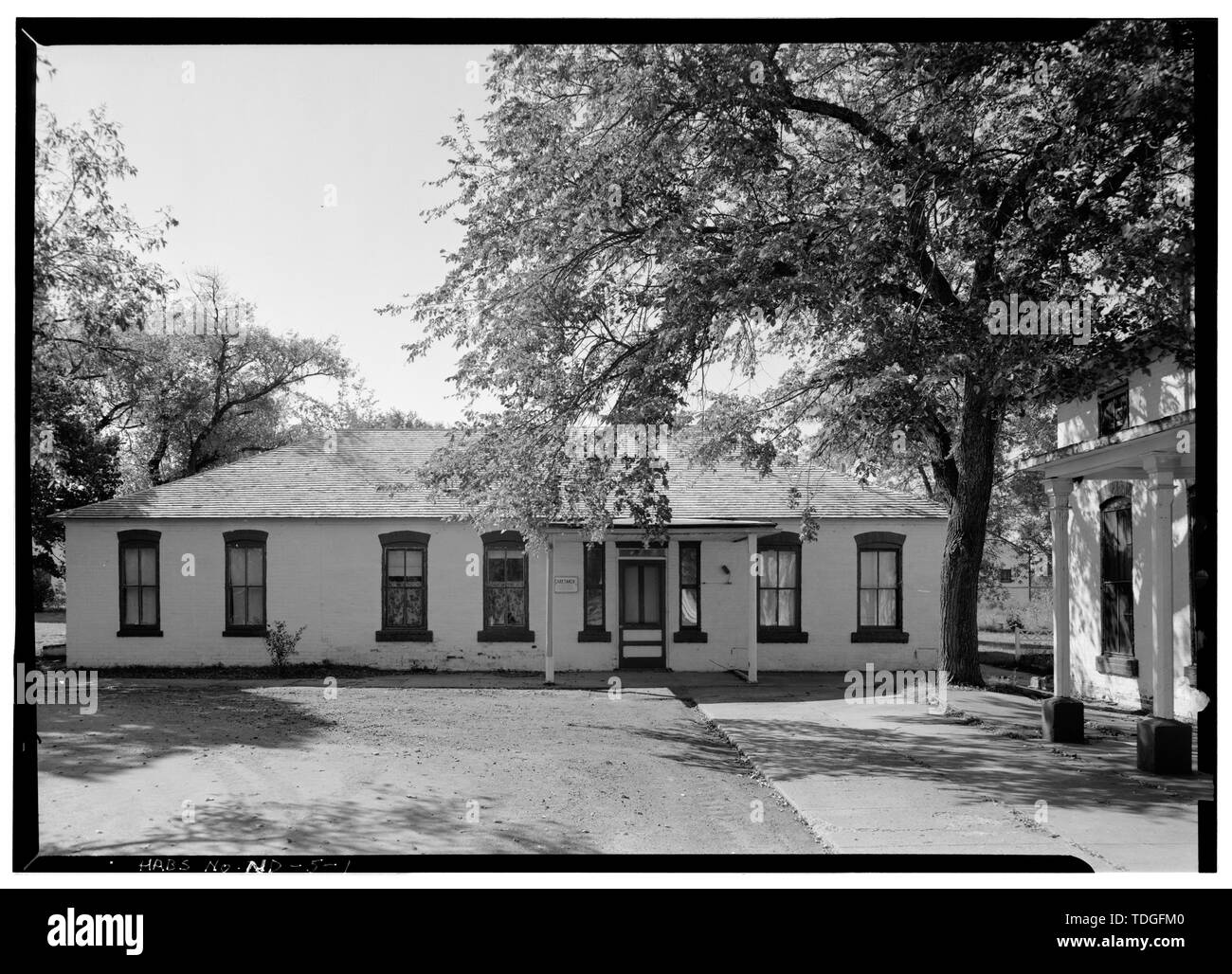 NORTHWEST (FRONT) ELEVATION Fort Totten, Adjutant's Office, 12 miles