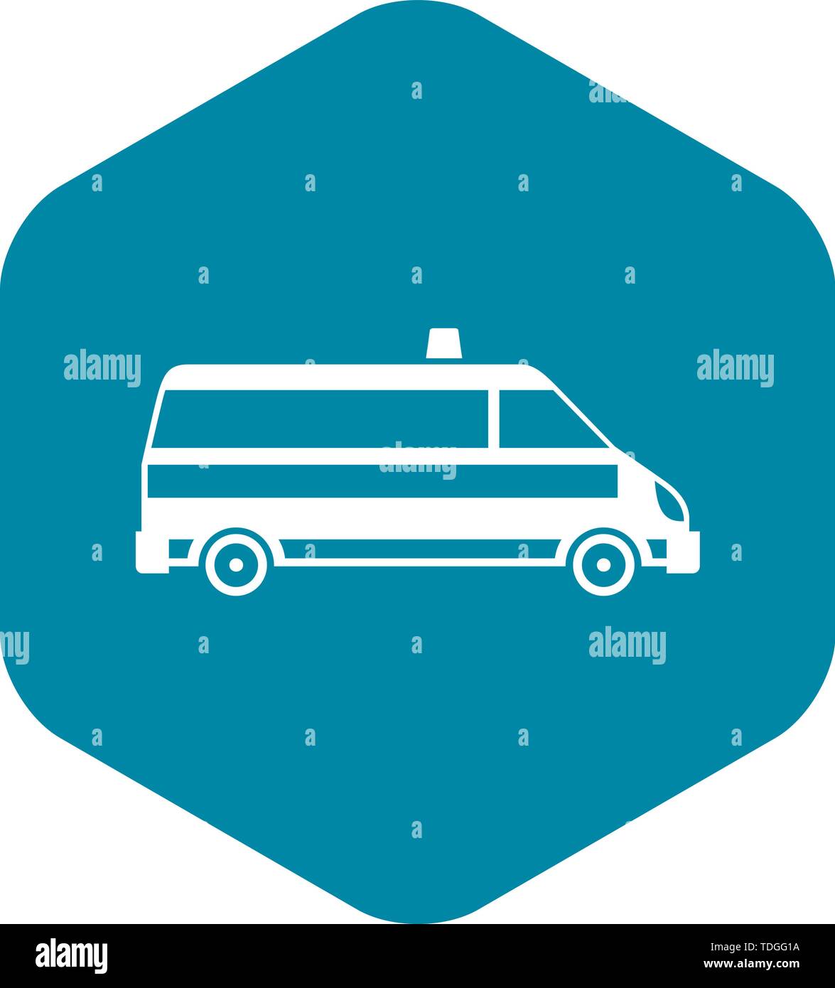 Ambulance car icon, simple style Stock Vector