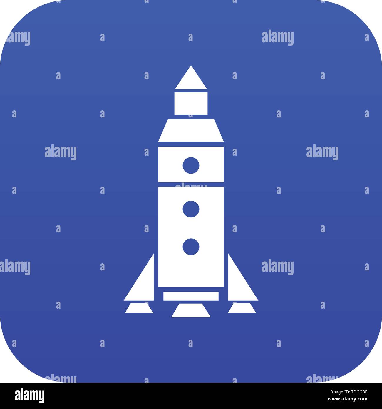 Rocket exploration icon blue vector Stock Vector Image & Art - Alamy