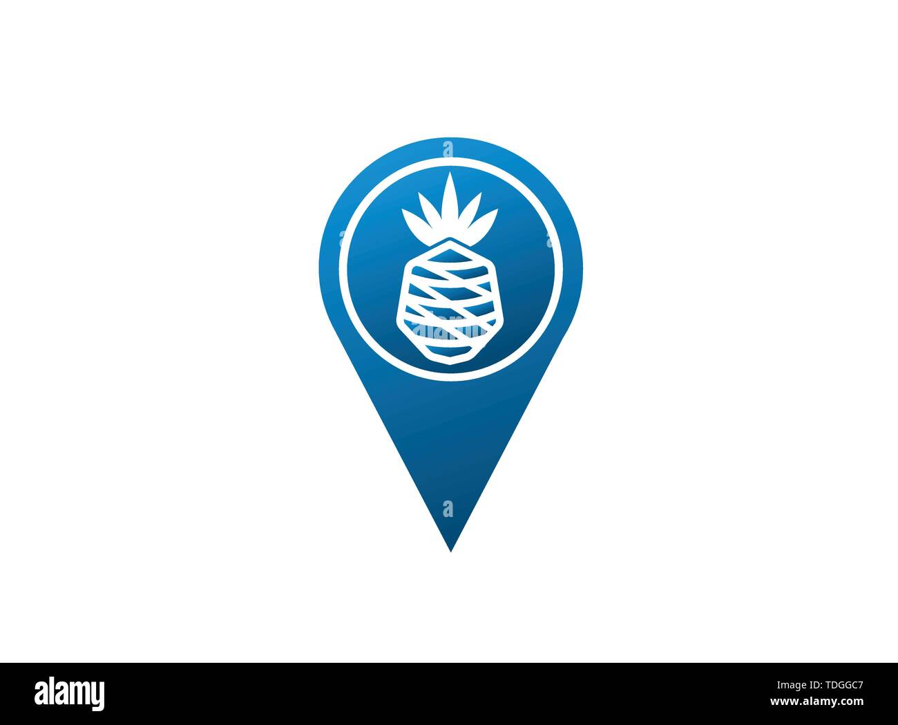ananas fruit in a shape, pineapple for logo vector design illustration Stock Vector