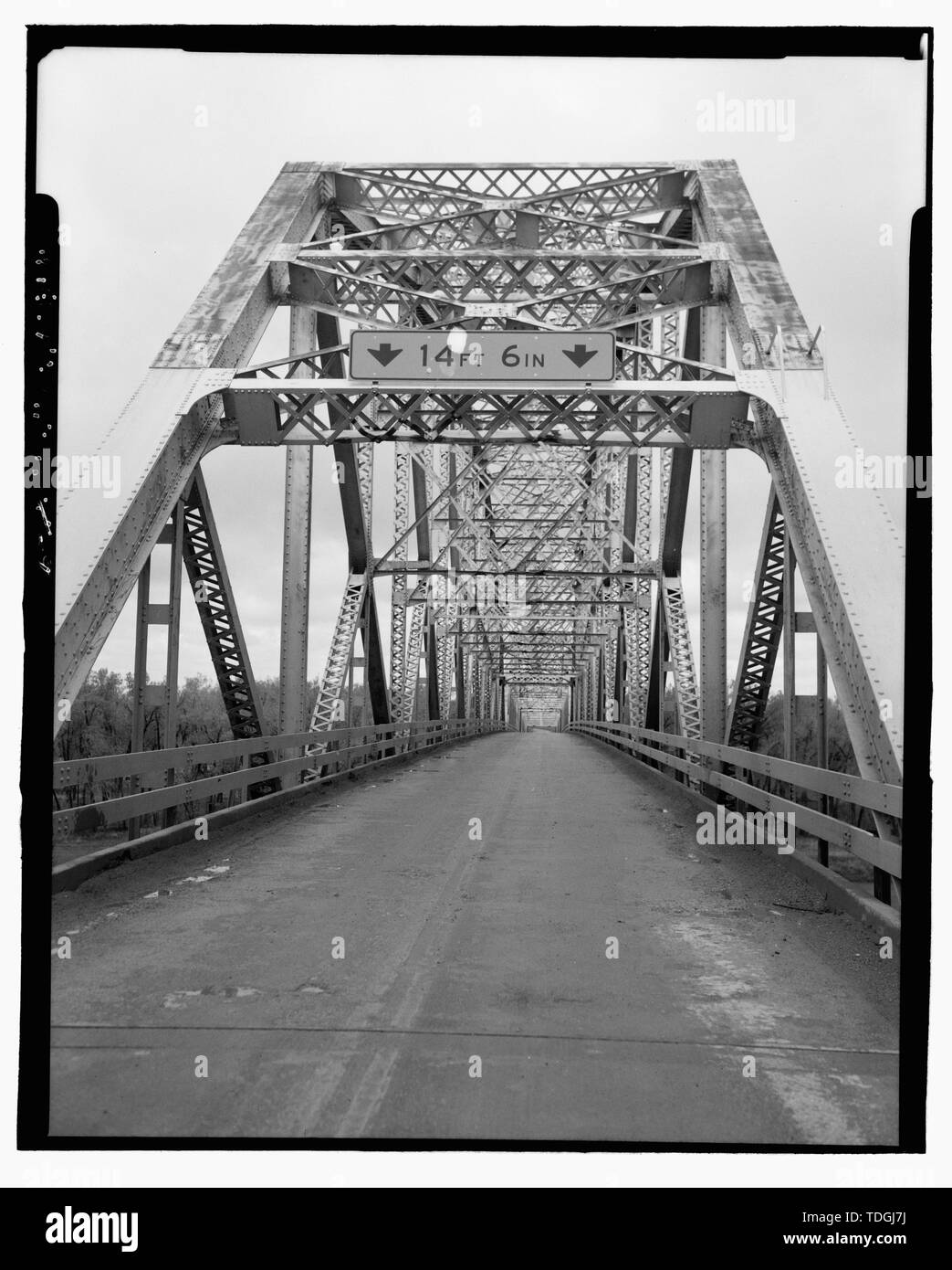North view of south portal Wolf Point Bridge, Spanning Missouri River