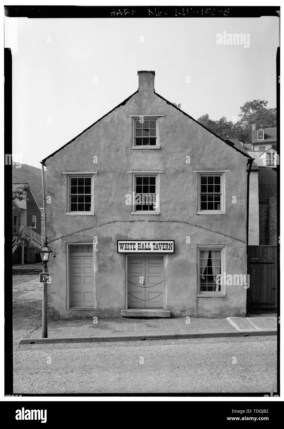 Northeast (front) elevation with scale. White Hall, Potomac Street