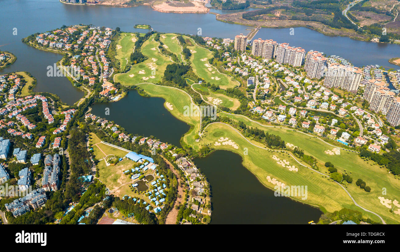Golf courses and villas Stock Photo Alamy