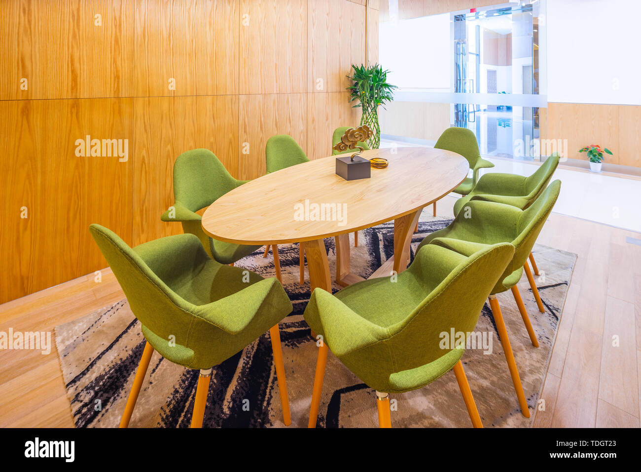 The interior of the dining room of villa Stock Photo - Alamy