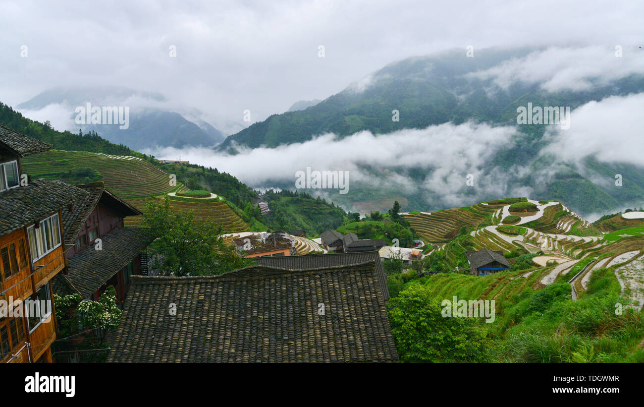 Guangxi dragon ridge terraces beautiful world Stock Photo - Alamy