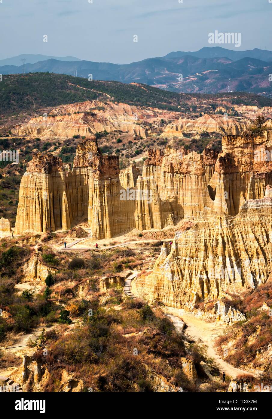 Natural wonders,China's grand canyon,in yuanmou,yunnan province Stock Photo