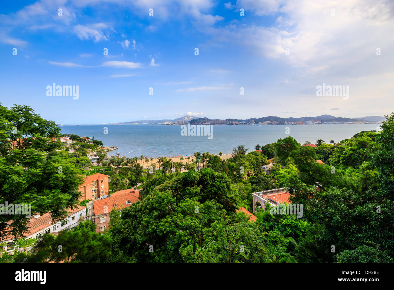 Panoramic view of Gulangyu, Xiamen, China Stock Photo