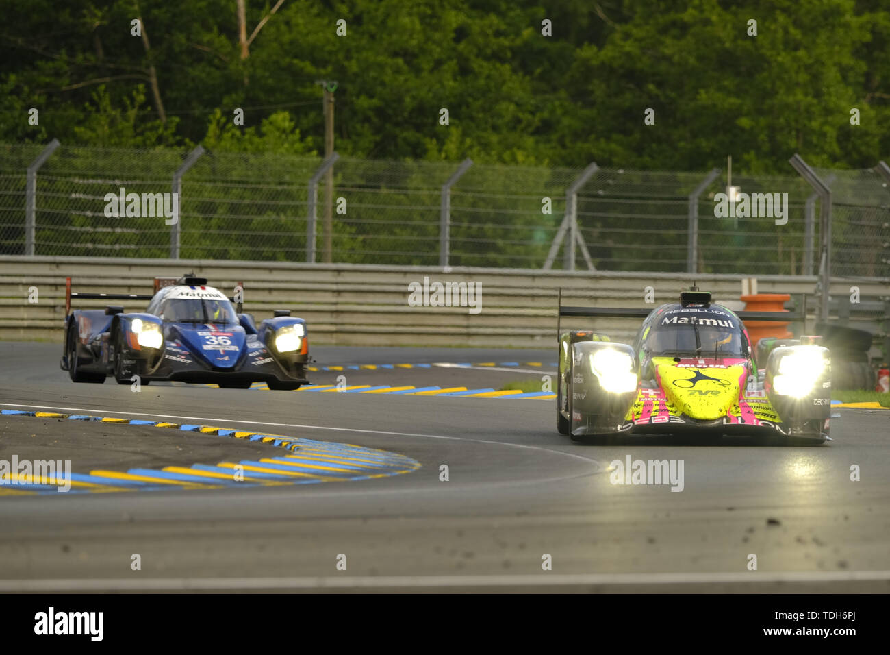 Le Mans, Sarthe, France. 16th June, 2019. Rebellion Racing Rebellion R13 Gibson rider NEEL JANI (CHE) in action during the 87th edition of the 24 hours of Le Mans the last round of the FIA World Endurance Championship at the Sarthe circuit at Le Mans - France Credit: Pierre Stevenin/ZUMA Wire/Alamy Live News Stock Photo
