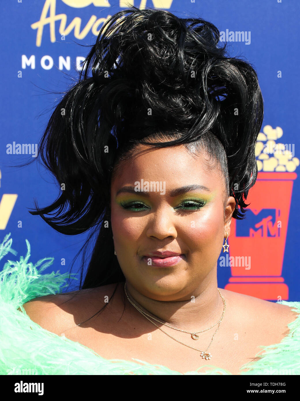 Singer Lizzo arrives at the 2019 MTV Movie And TV Awards held at Barker ...