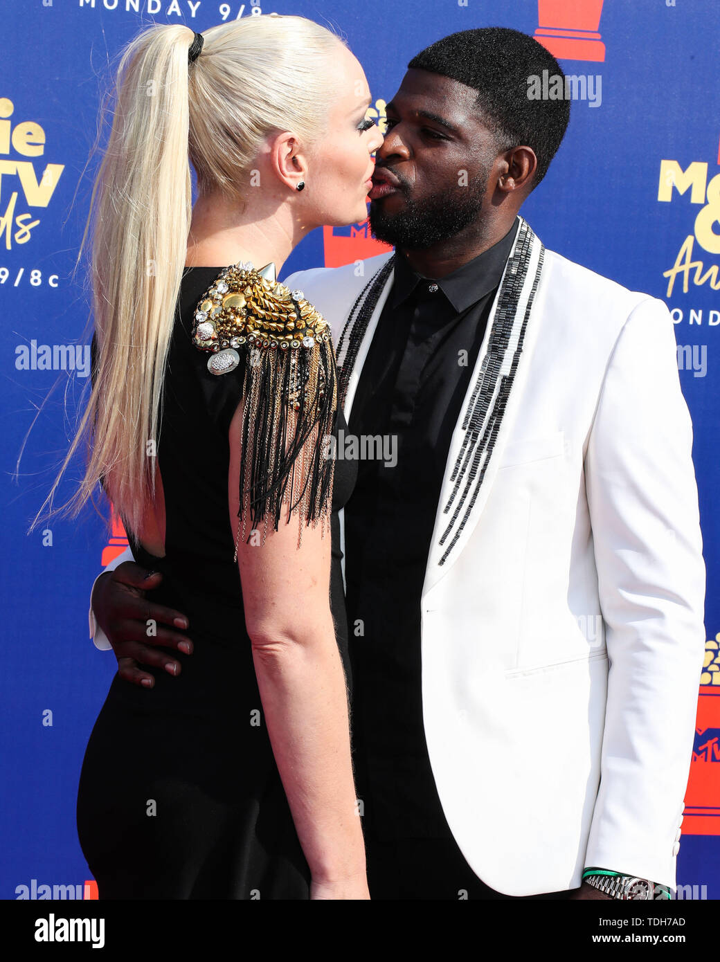 Santa Monica, USA. 15th June, 2019. Lindsey Vonn and P. K. Subban