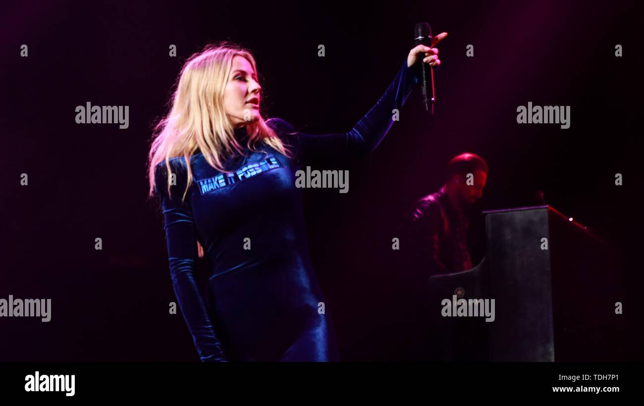 Wantagh, NY, USA. 15th June, 2019. Ellie Goulding in attendance for 103.5 KTU's KTUphoria 2019 Concert Presented by Pepsi, Northwell Health at Jones Beach Theater, Wantagh, NY June 15, 2019. Credit: Jason Mendez/Everett Collection/Alamy Live News Stock Photo