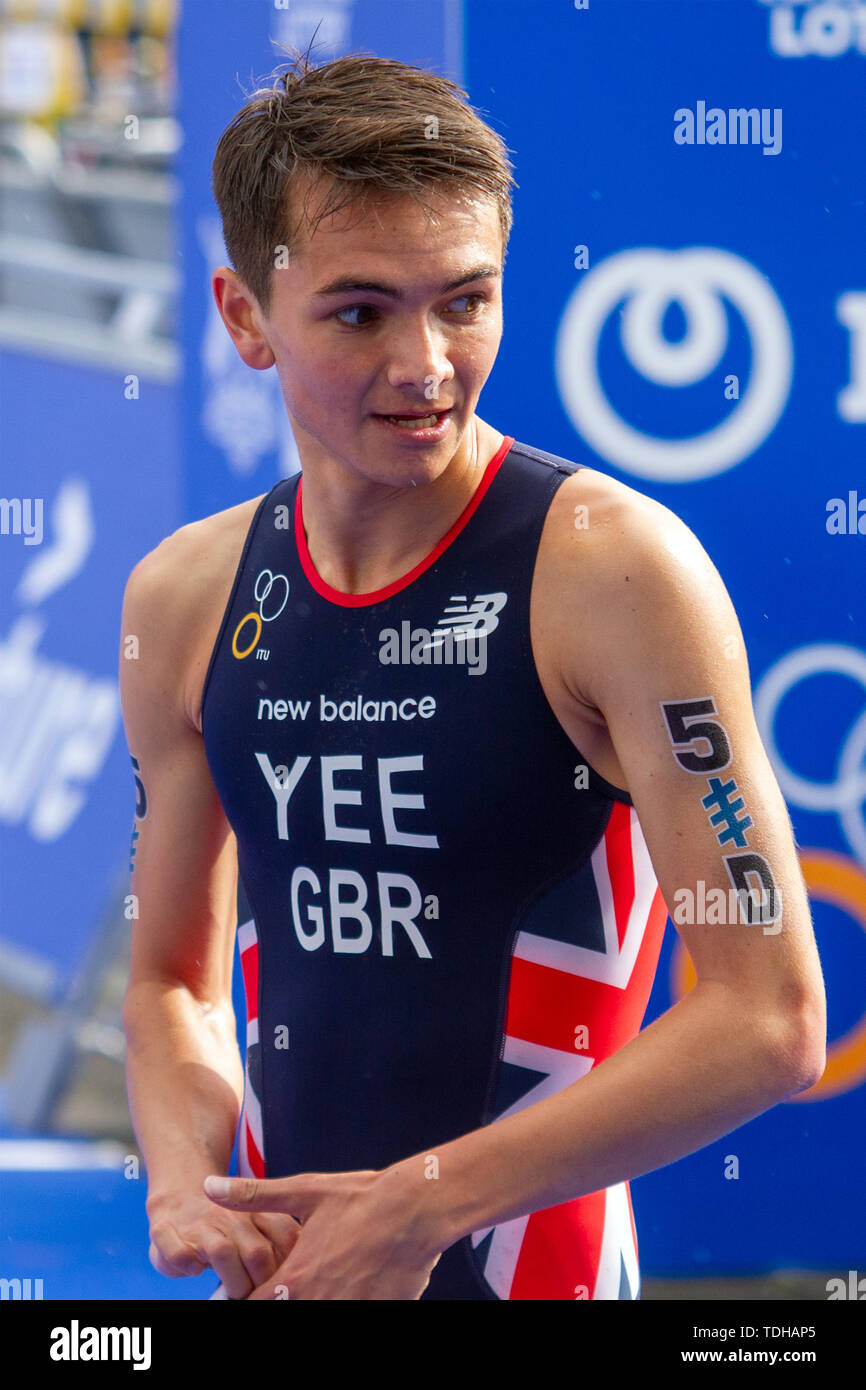 Nottingham, UK. 15th June, 2019. Alex Yee seen after Great Britain wins