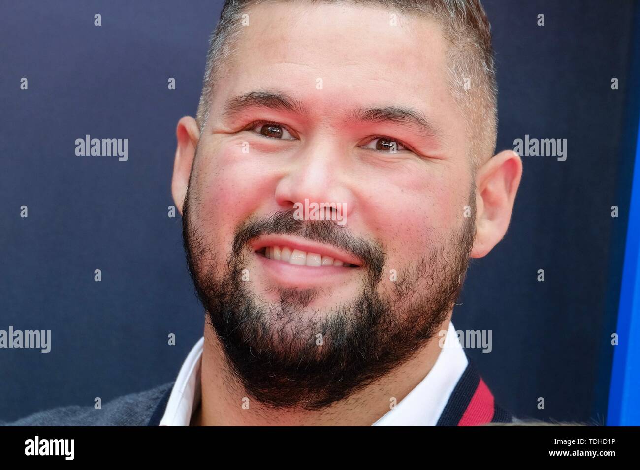 London, UK. 16th June 2019. Boxer Tony Bellew poses on the red carpet for the European premiere of Toy Story 4 held at the Odeon Luxe, Leicester Square, London on Sunday, Jun. 16, 2019 . Credit: Julie Edwards/Alamy Live News Stock Photo