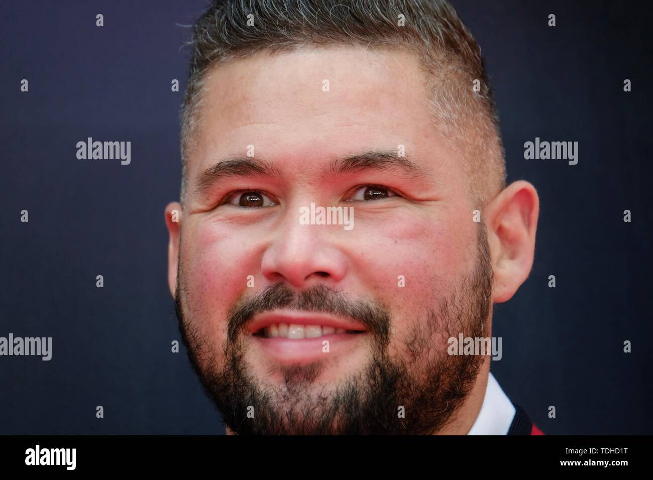 London, UK. 16th June 2019. Boxer Tony Bellew poses on the red carpet for the European premiere of Toy Story 4 held at the Odeon Luxe, Leicester Square, London on Sunday, Jun. 16, 2019 . Credit: Julie Edwards/Alamy Live News Stock Photo