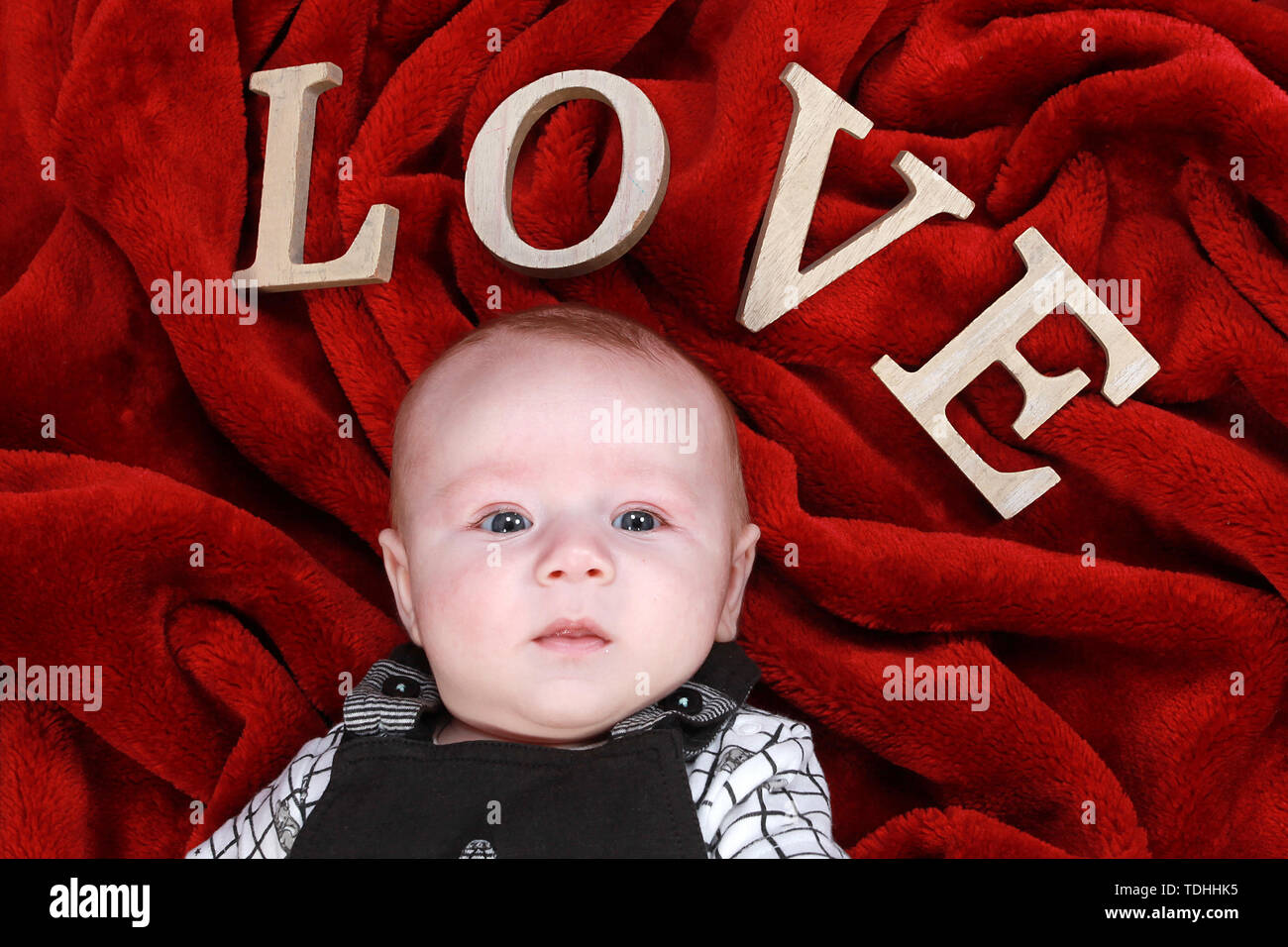 3 month old baby boy relaxing Stock Photo Alamy