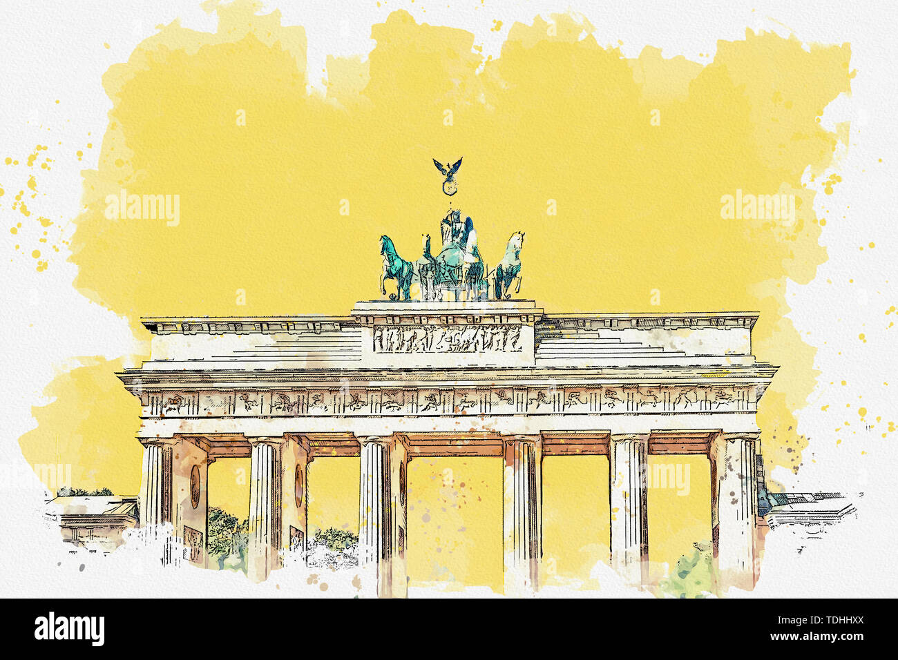 Берлин живопись Бранденбургские ворота